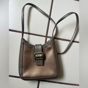 Nine West Gray and Tan Crossbody Bag with Modern Design